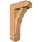 Ekena Millwork Thorton Arts and Crafts Smooth Bracket w/ Offset Brace, Western Red Cedar, 5 1/2"W x 14"D x 22"H BKT0604X14X22THR03SWR - alternate 1